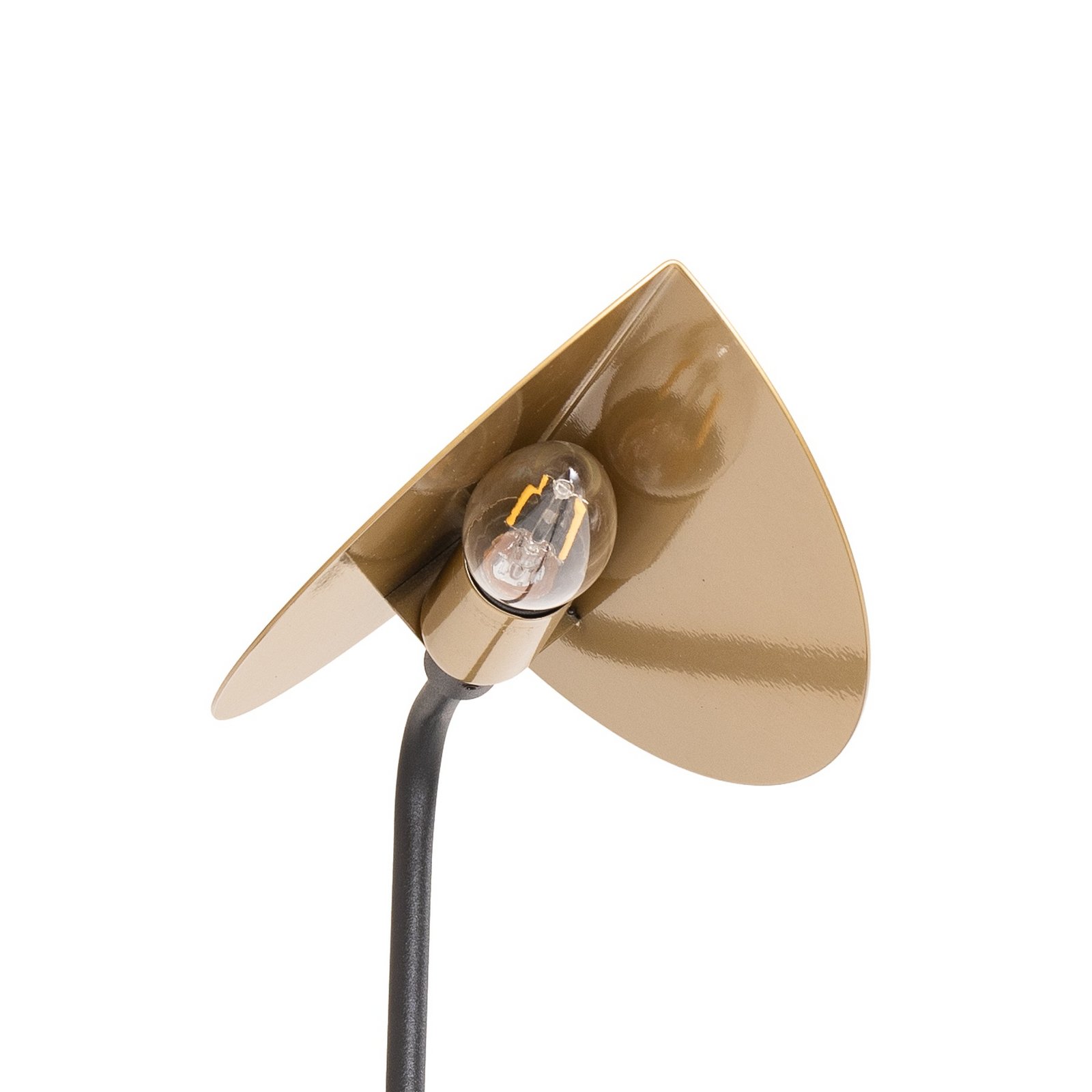 Bordlampe Corner, sort/guld, højde 57 cm, E14