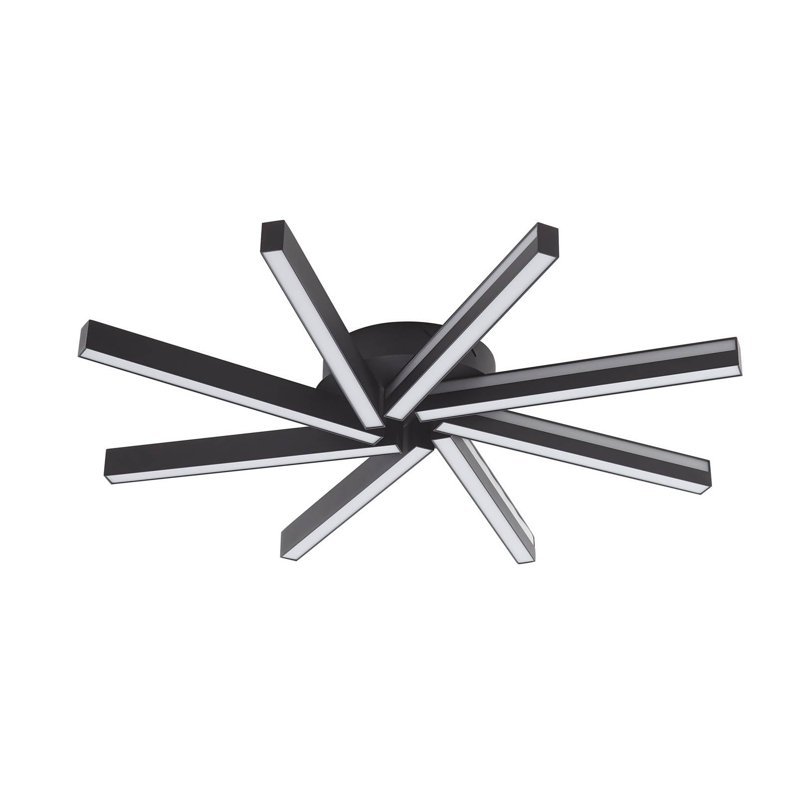 Lucande Smart LED-Deckenleuchte Tjado, Ø70 cm, schwarz, RGBW