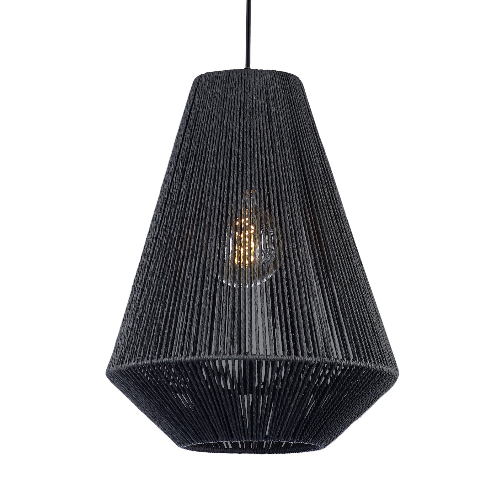 Rope pendant light made of paper, Ø 33 cm