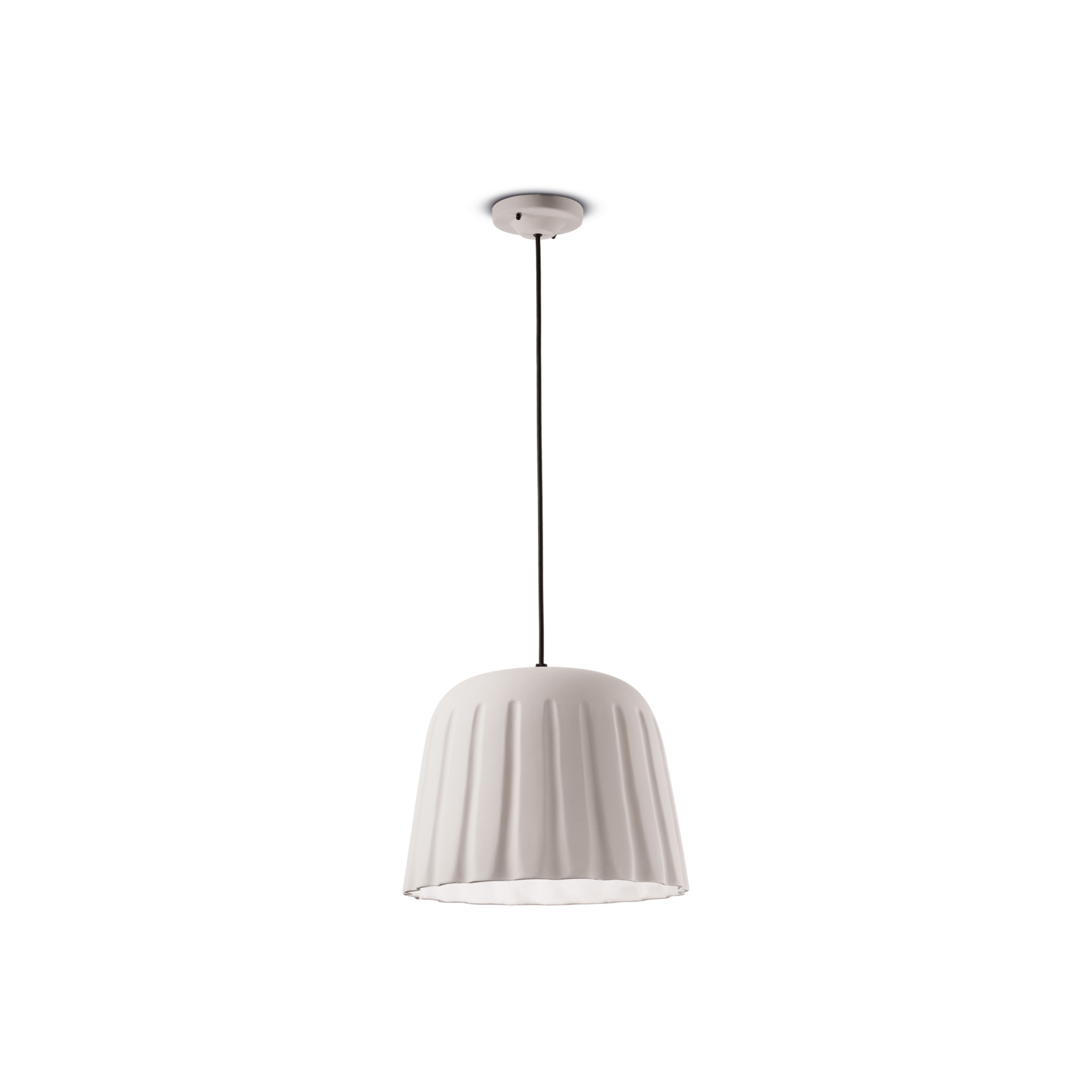 Závěsná lampa Madame Gres keramická výška 30 cm, bílá