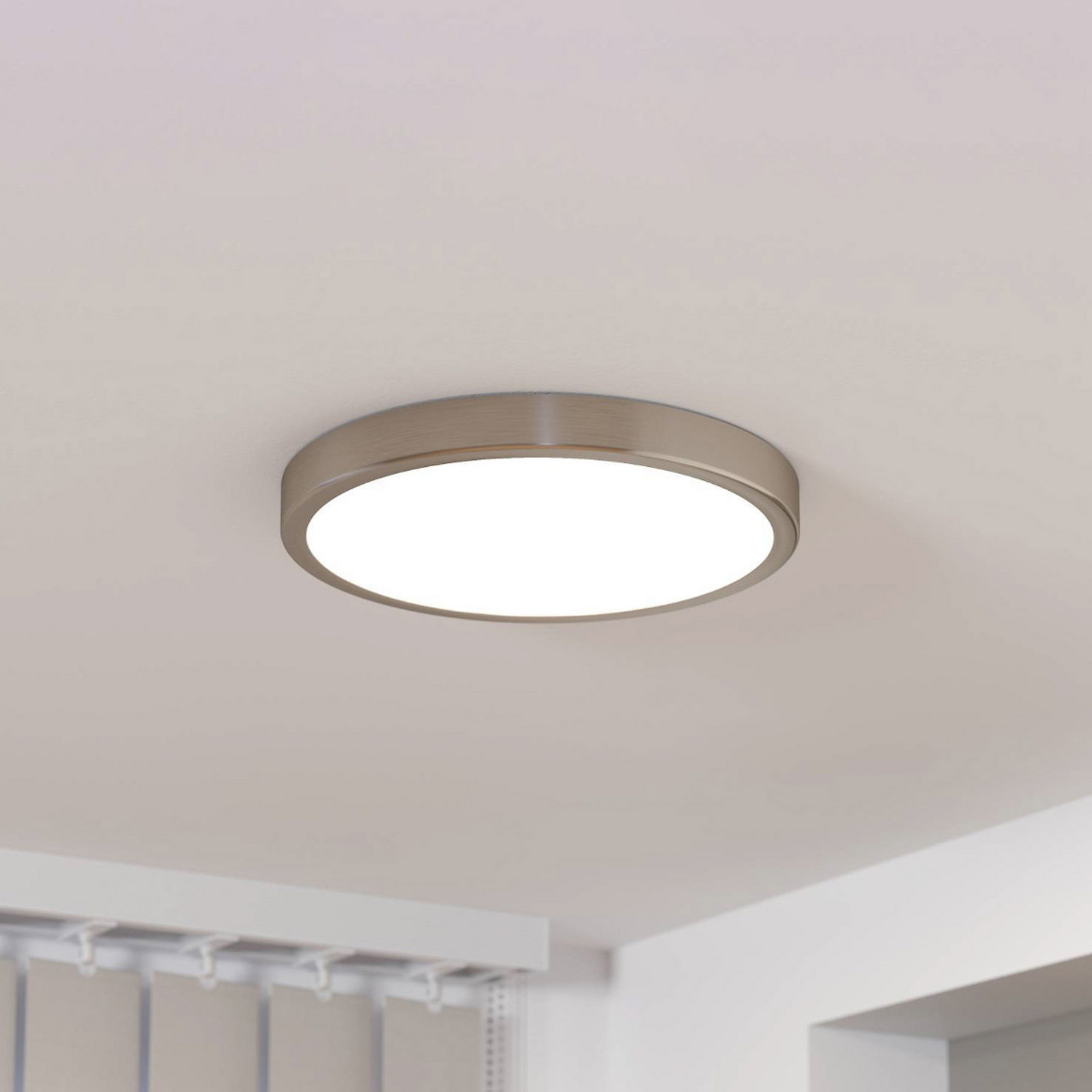EGLO Panou LED de suprafață Fueva 5 IP20 830 nichel Ø28.5cm - Camera de zi / sufragerie - modern - nichel mat alb - Metal