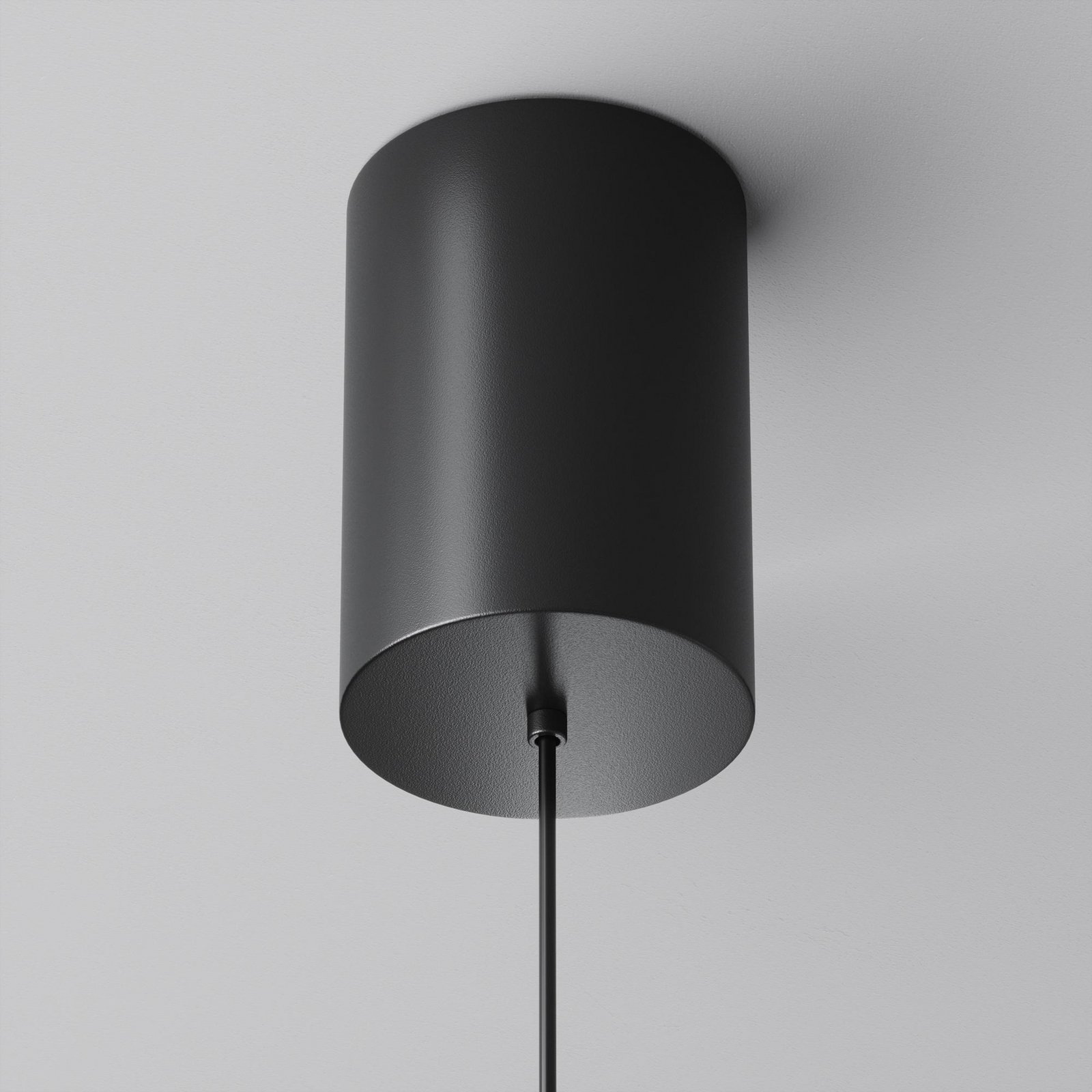 Maytoni LED pendant light Plato, black, Ø 18.5cm, aluminium