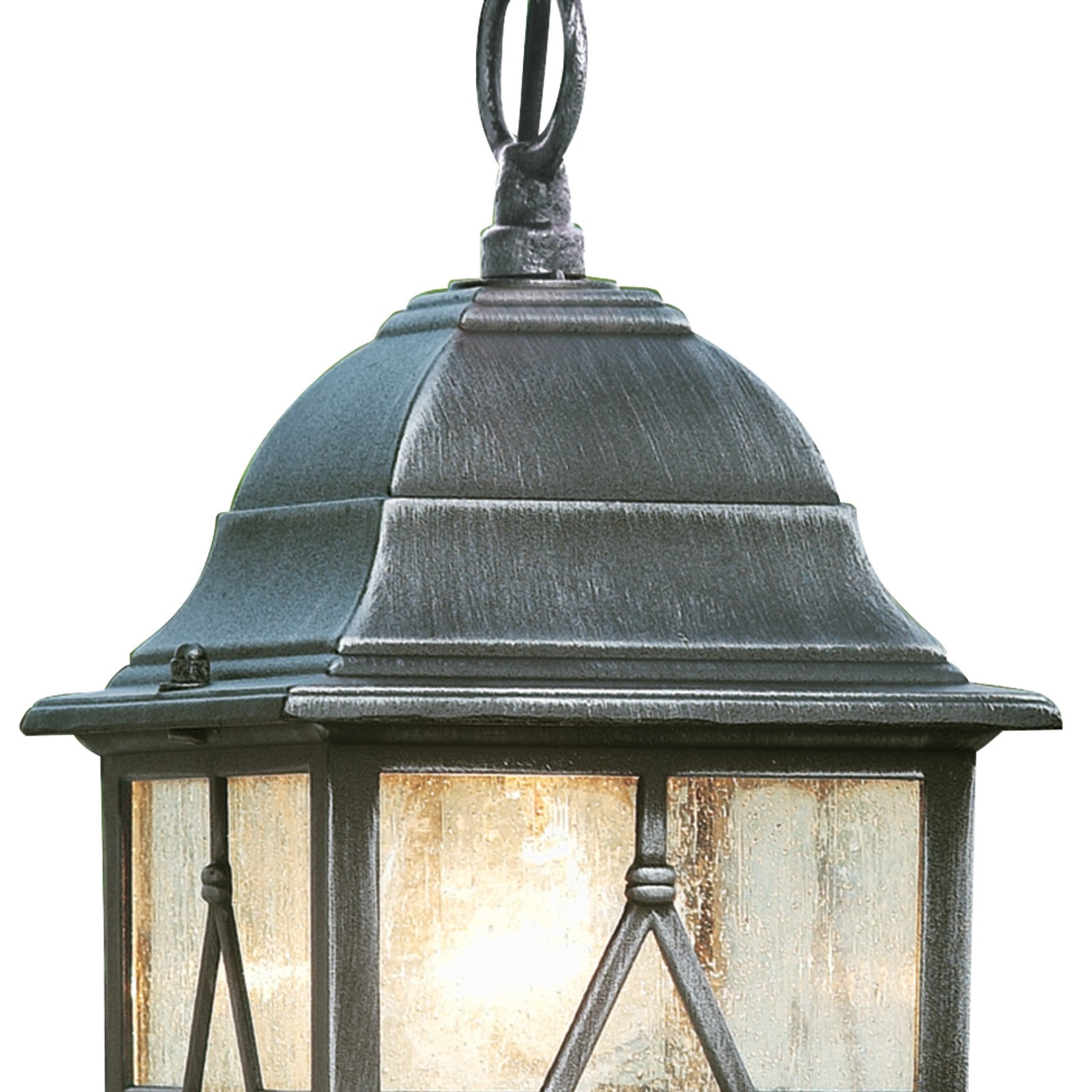 Buiten hanglamp Genoa met loodglas