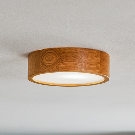 Taklampe Kerio, Ø 27 cm, mørk eik