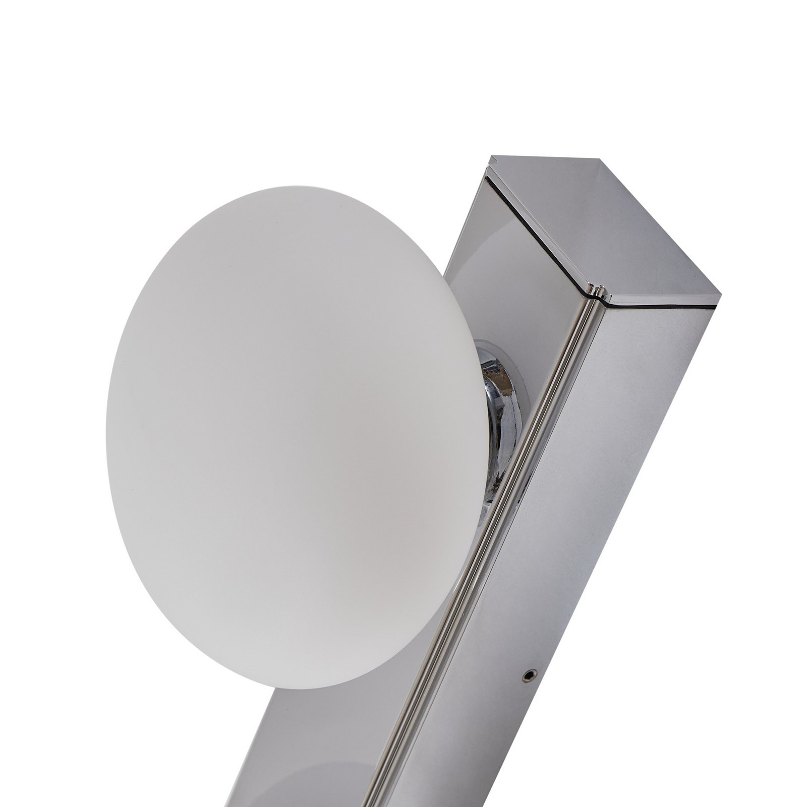 Lucande Aplique LED para baño Myrra, cromo, cristal, 60 cm, IP44