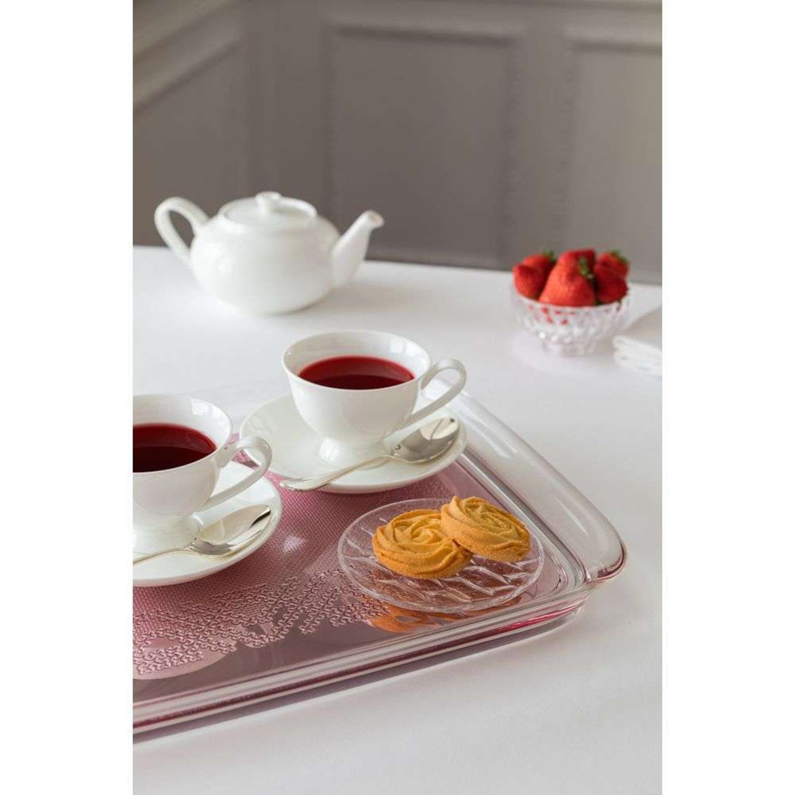 Teatime Tray 44x33 Pink - Kartell