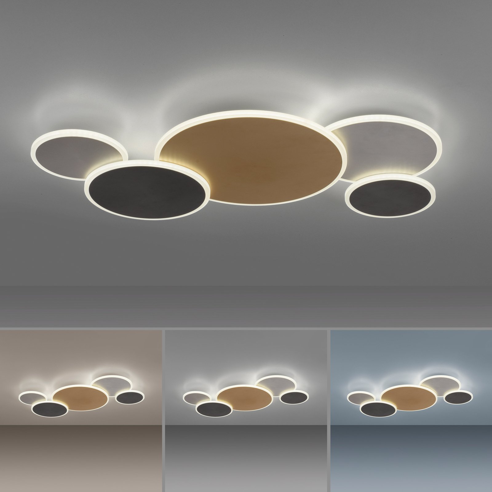 Paul Neuhaus Q-Piato plafonnier LED à 5 lampes