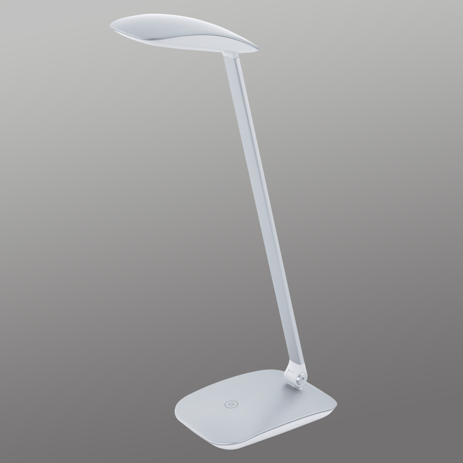 EGLO Silver Cajero LED desk lamp with dimmer, for Workroom / Office, steel, plastic, 5 W, energy efficiency: A+, L: 15 cm, W: 10 cm, H: 50 cm