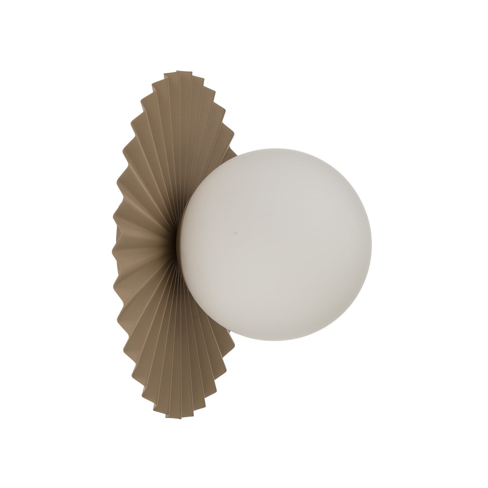 Vägglampa Fiore, gråbeige, höjd 30 cm, glas