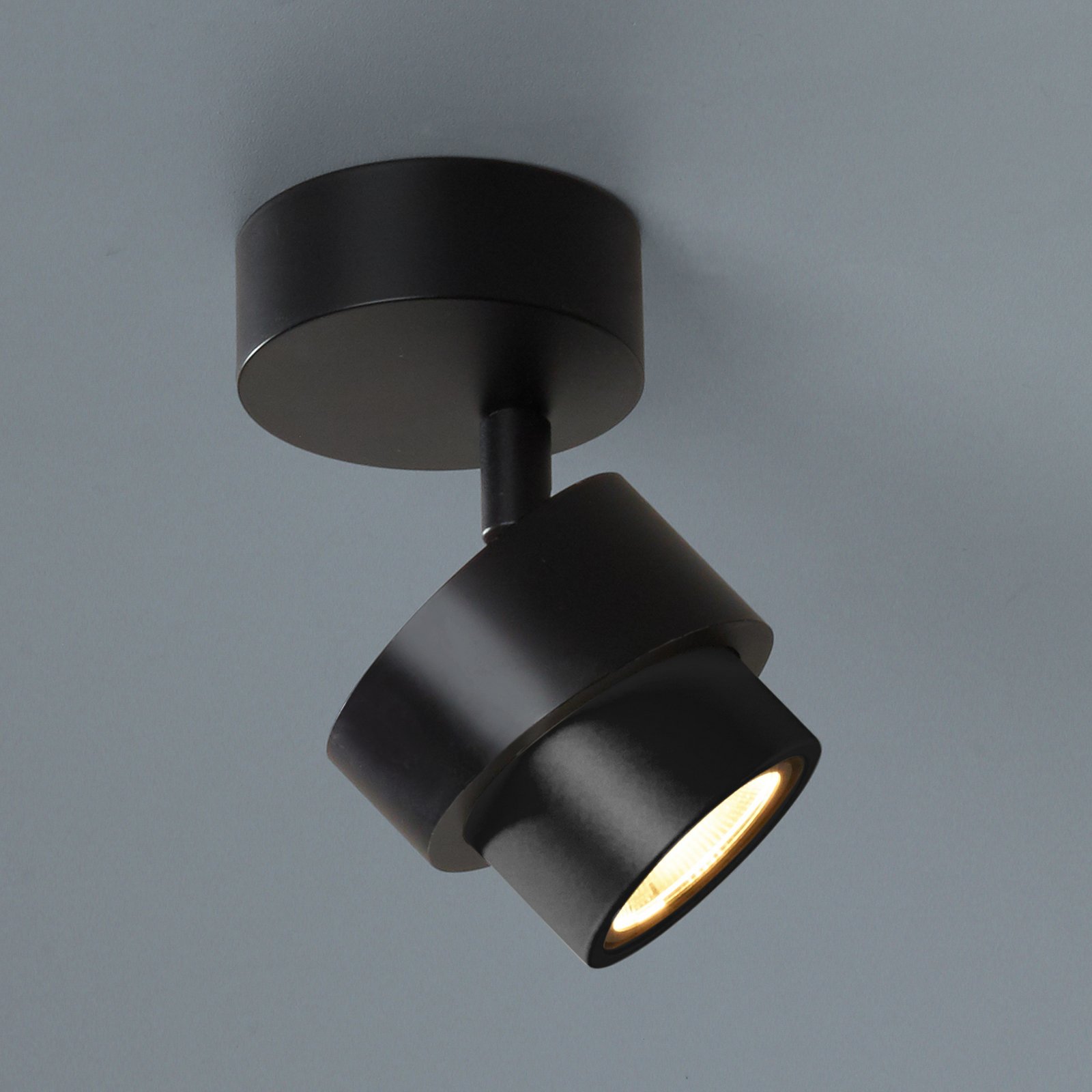 LED-spot BRUSH, must, Ø 7 cm, metall, dimmerdatav, 2700 K