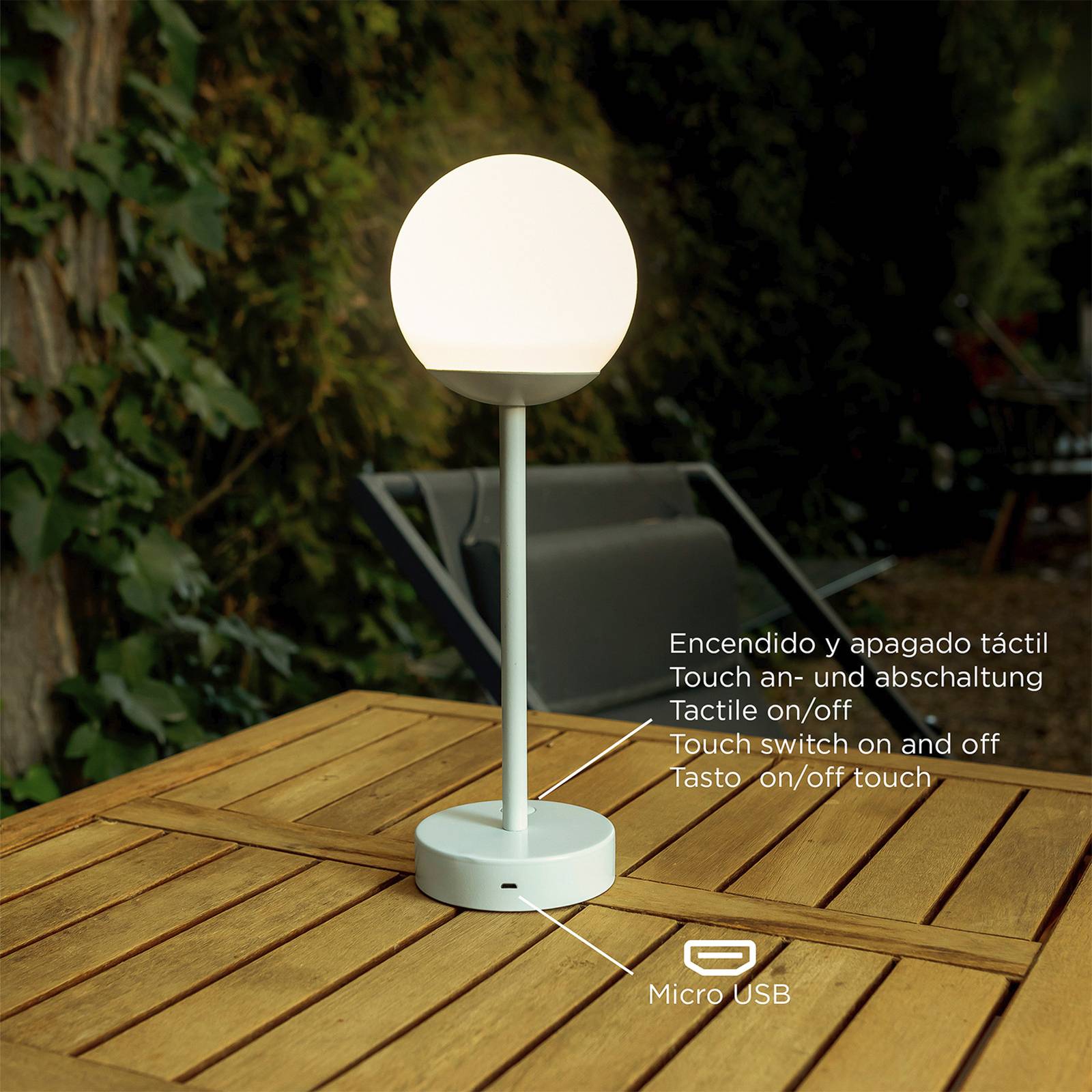 Image of Newgarden Norai Slim lampe de table LED, or rose 8435578508146