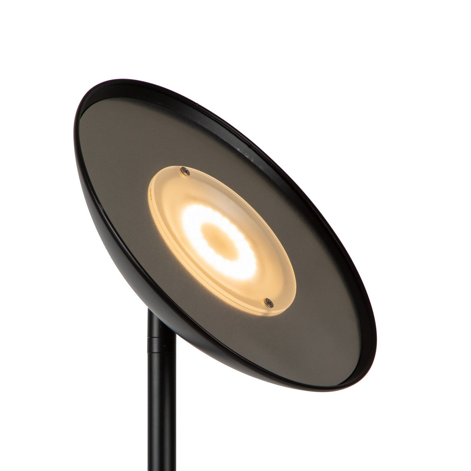 Lámpara de pie LED ZENITH, negra, altura 180 cm, metal, atenuable