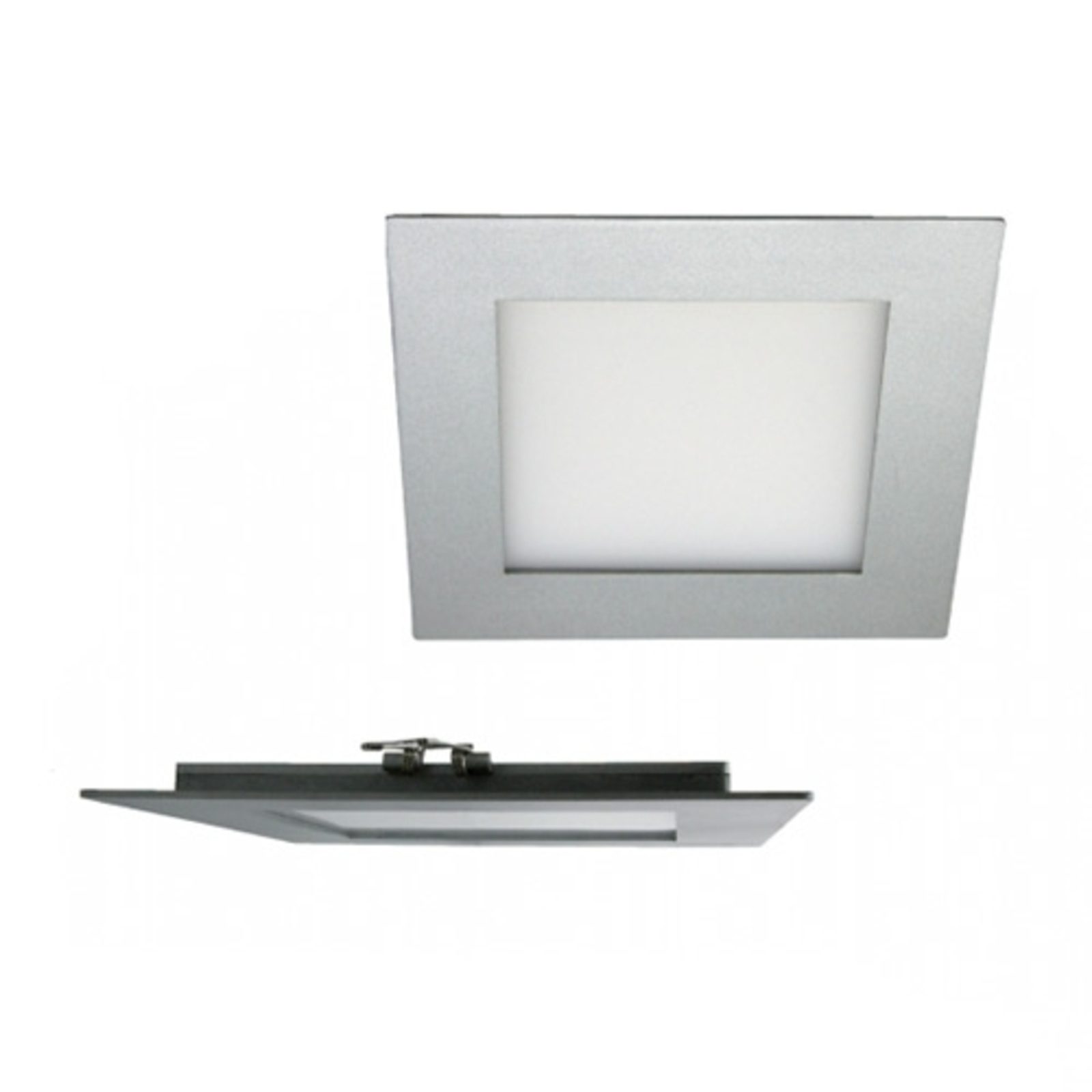 Heitronic Lübeck energy-saving LED panel, warm white, for Hallway, Aluminium, 10 W, energy efficiency: A+, L: 20 cm, W: 20 cm