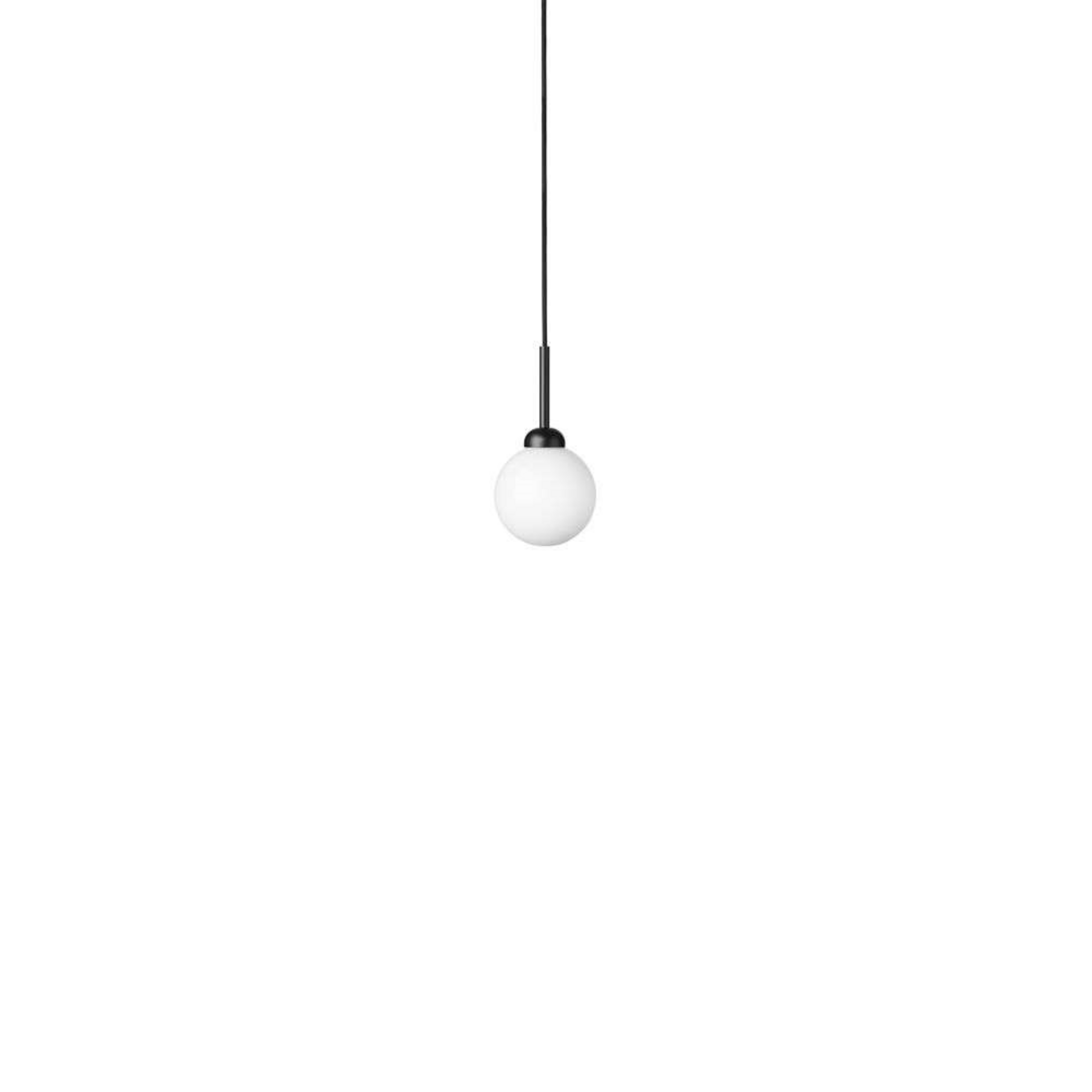 Apiales 1 pendant light, black/opal, 12 cm - Nuura