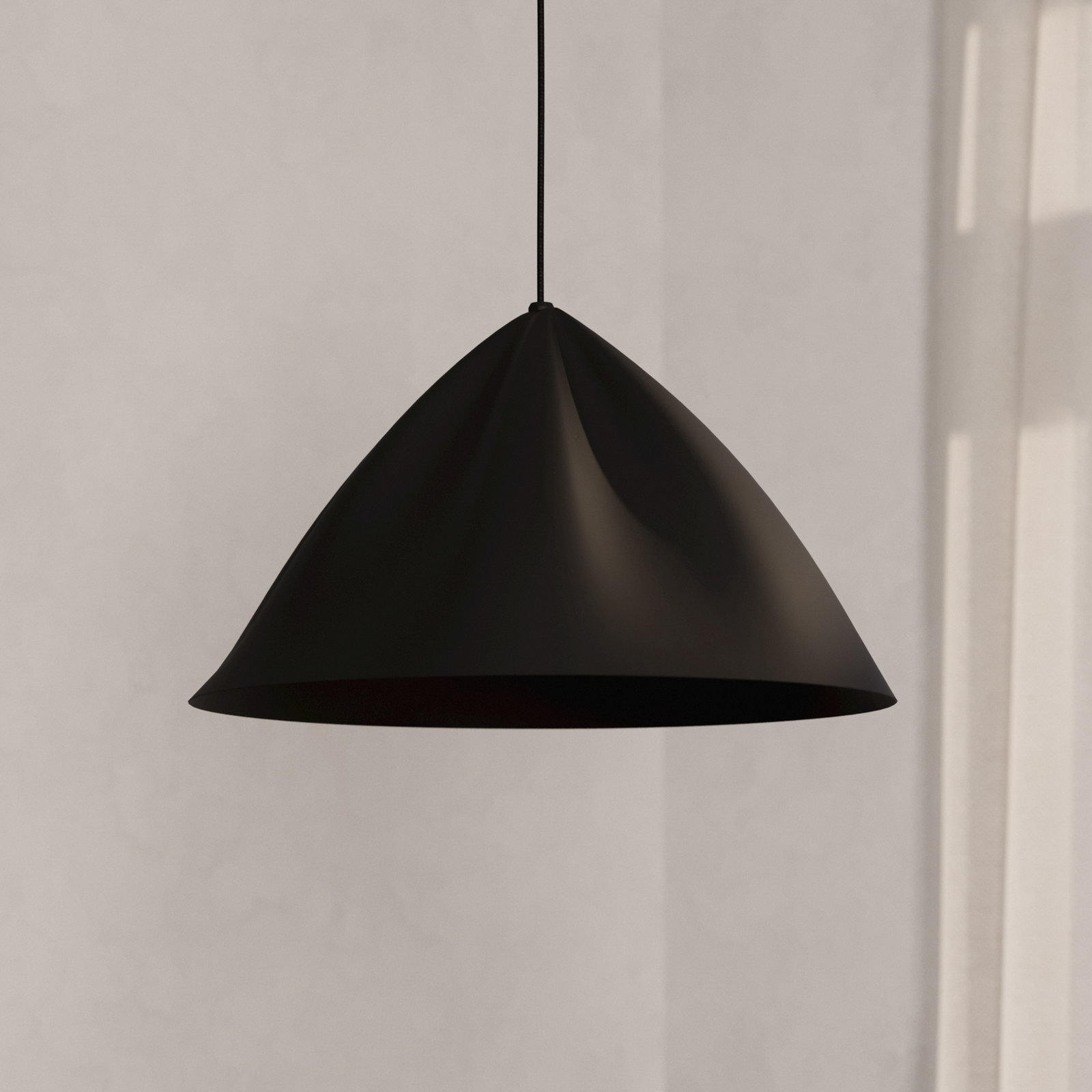 Hängeleuchte Podere, schwarz, Ø 42,5 cm, Stahl