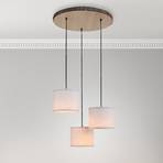 Bark hanglamp, 3-lamps, rondel