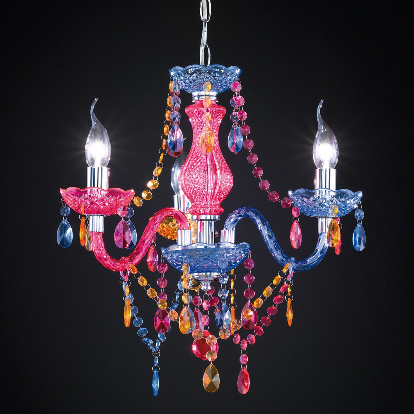 Candelabru Perdita 3 becuri colorat
