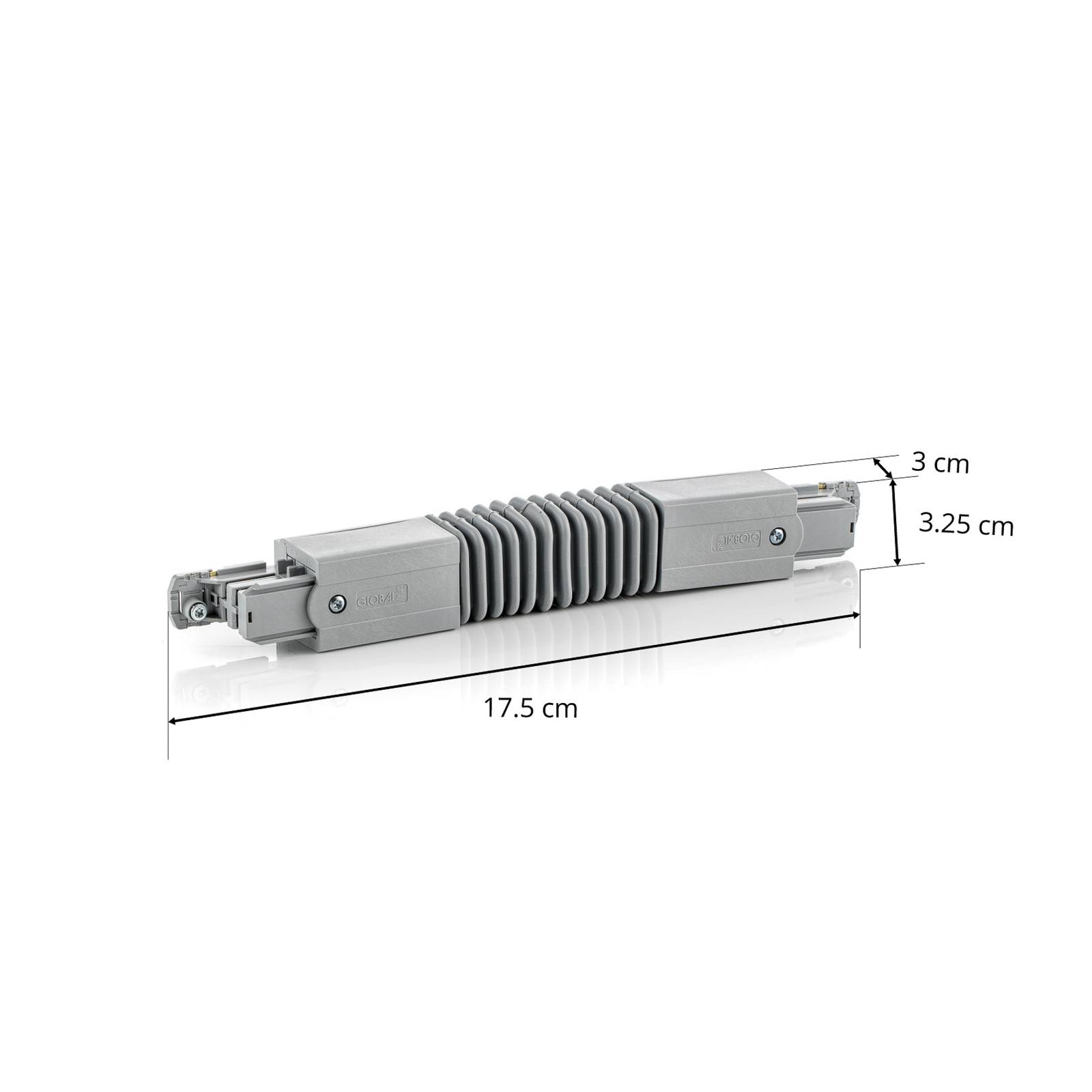 GLOBAL Connecteur flexible rail électrique HT Noa gris