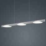 Helestra Pole LED hanging light 3-bulb nickel