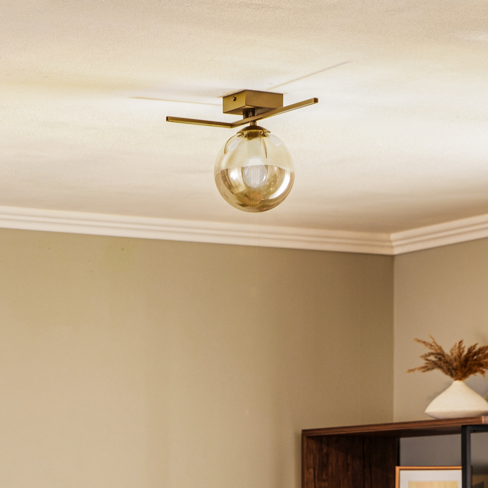 Imago 1G ceiling light, one-bulb, black/graphite