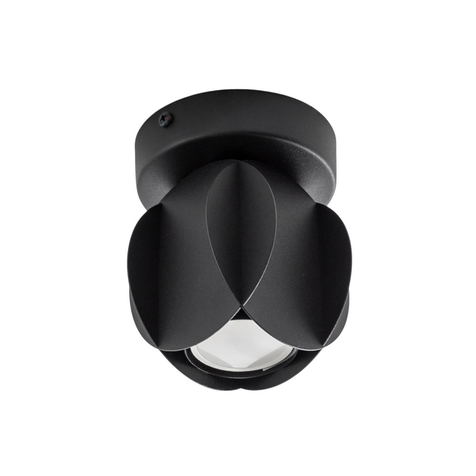 Deckenspot GAMBIT, schwarz, Ø 10 cm, Metall, GU10-LED