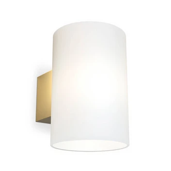 Evoke Applique Murale IP44 Large Satin Brass/Opale - Herstal
