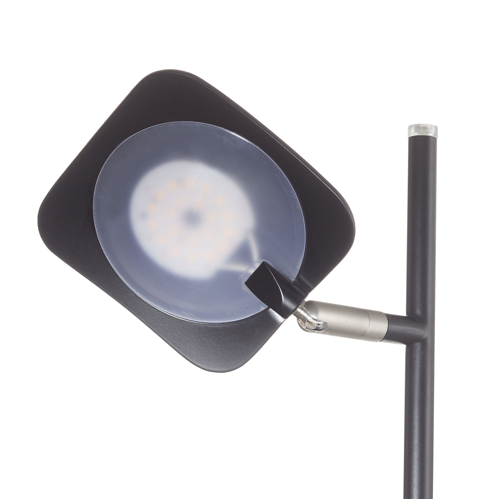 Stojaca LED lampa Raggio, 2-plameňová, čierna
