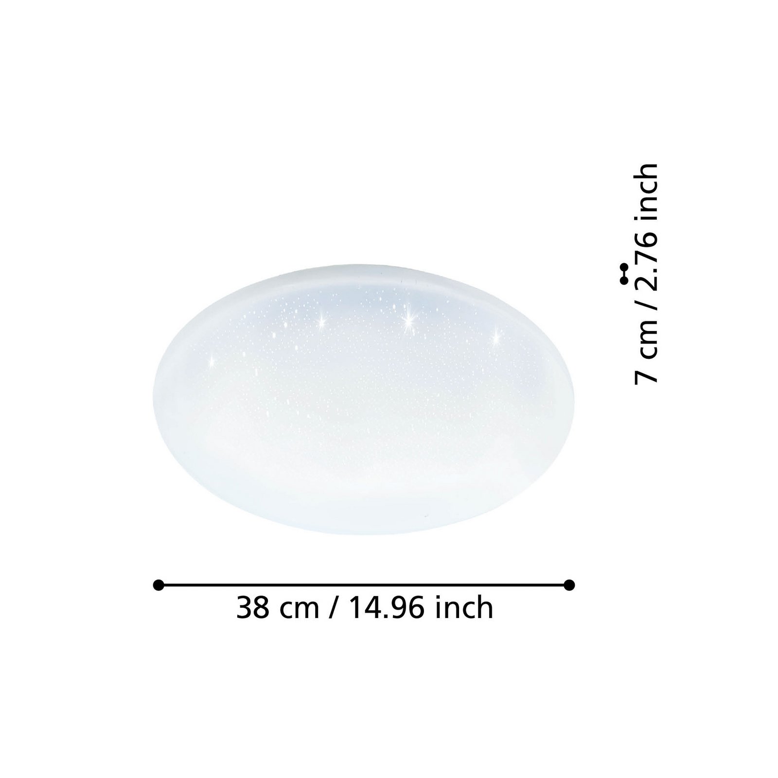 EGLO connect lampa sufitowa Totari-Z, Ø38cm, 18W, efekt kryształowy