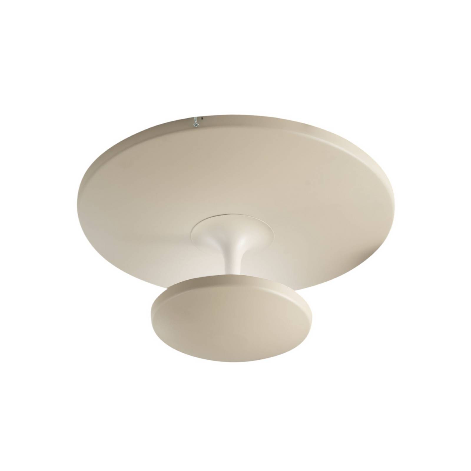Stropné LED svetlo Conrad, piesková farba, Ø 50 cm, kov, stmievateľné