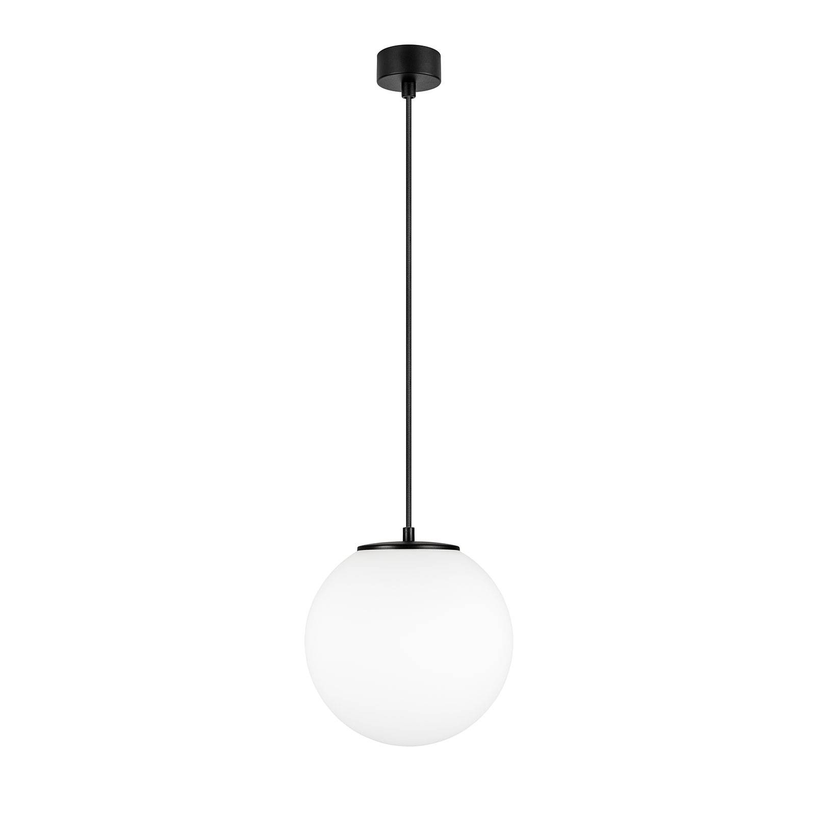 Hanglamp Tsuki M, 1-lamp, Ø 25 cm, zwart