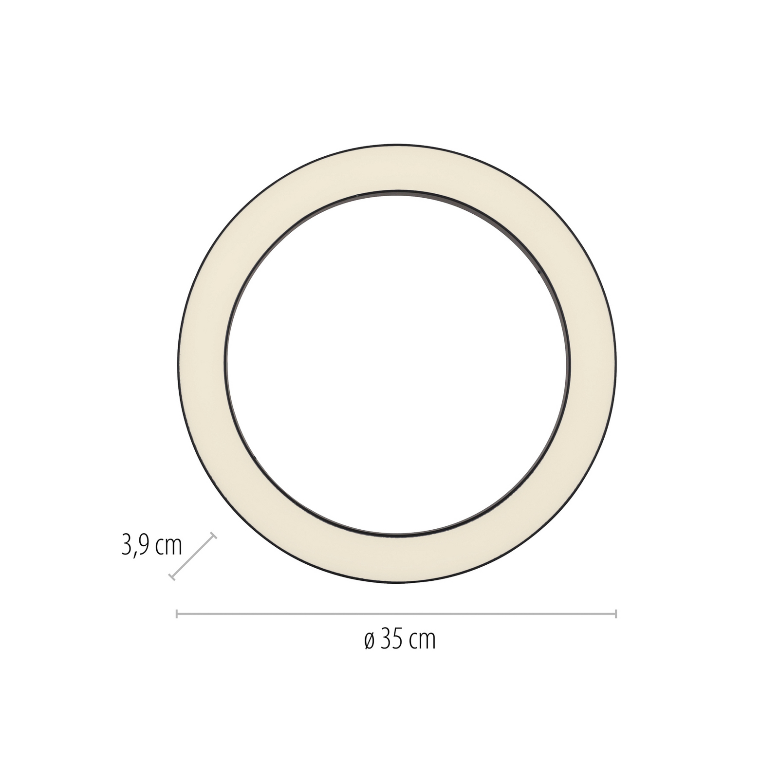 Lámpara LED de techo PURE Lines, Ø 35 cm, grafito, CCT, control remoto