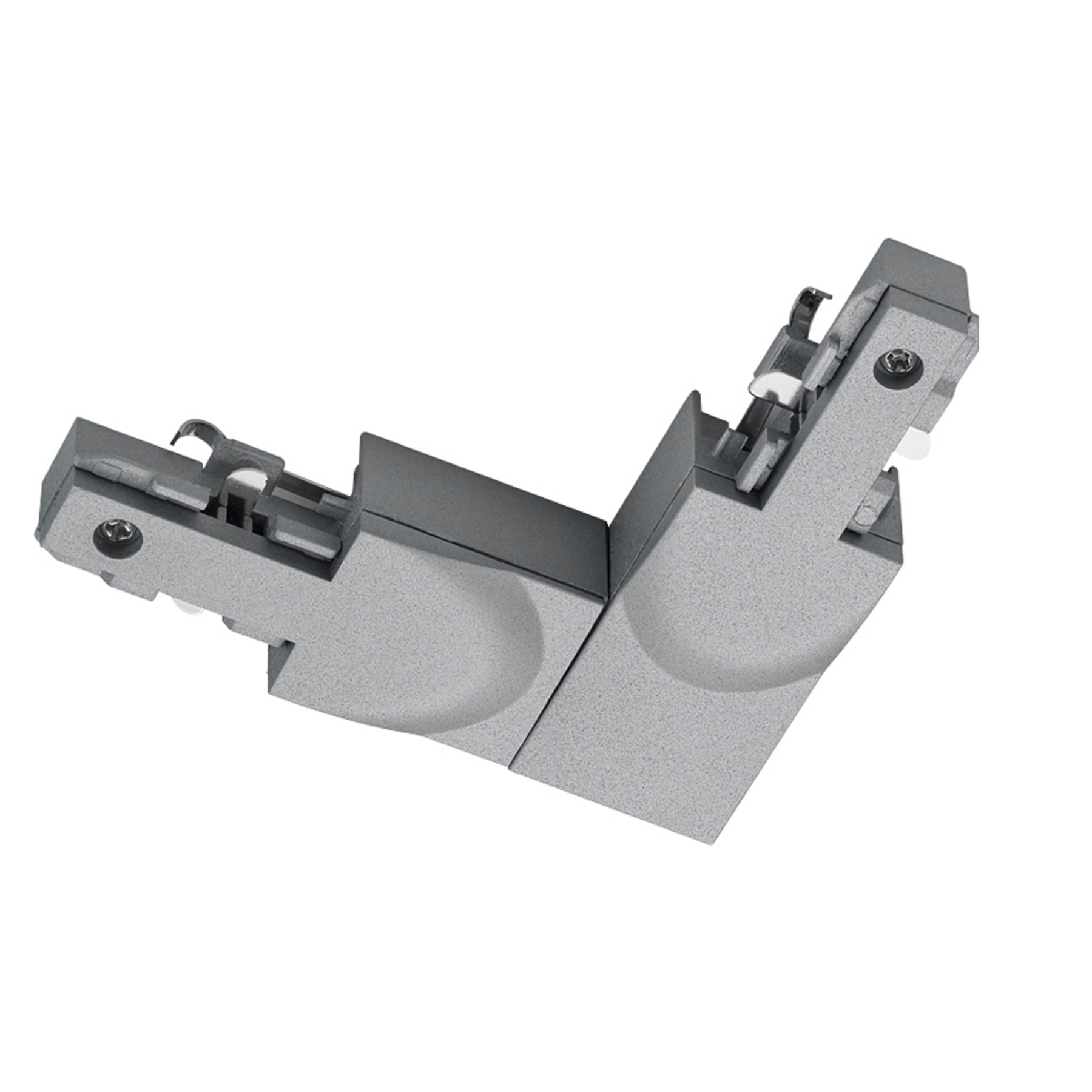 Trio Lighting DUOline corner connector conductor inside titanium, plastic, L: 10 cm, W: 9 cm, H: 2 cm