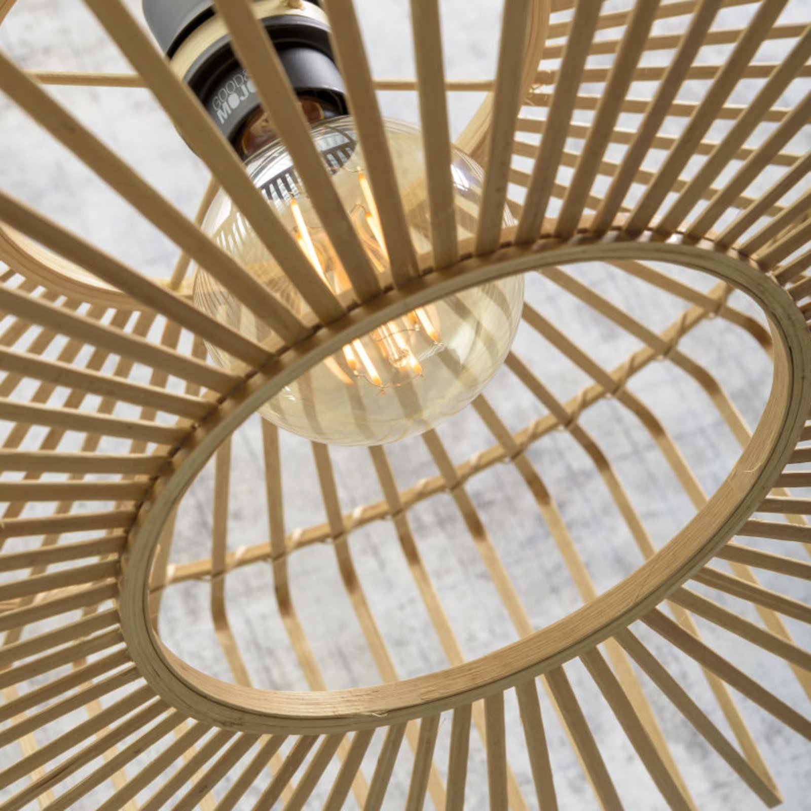 GOED & MOJO Bromo plafondlamp gemaakt van bamboe, Ø 60cm