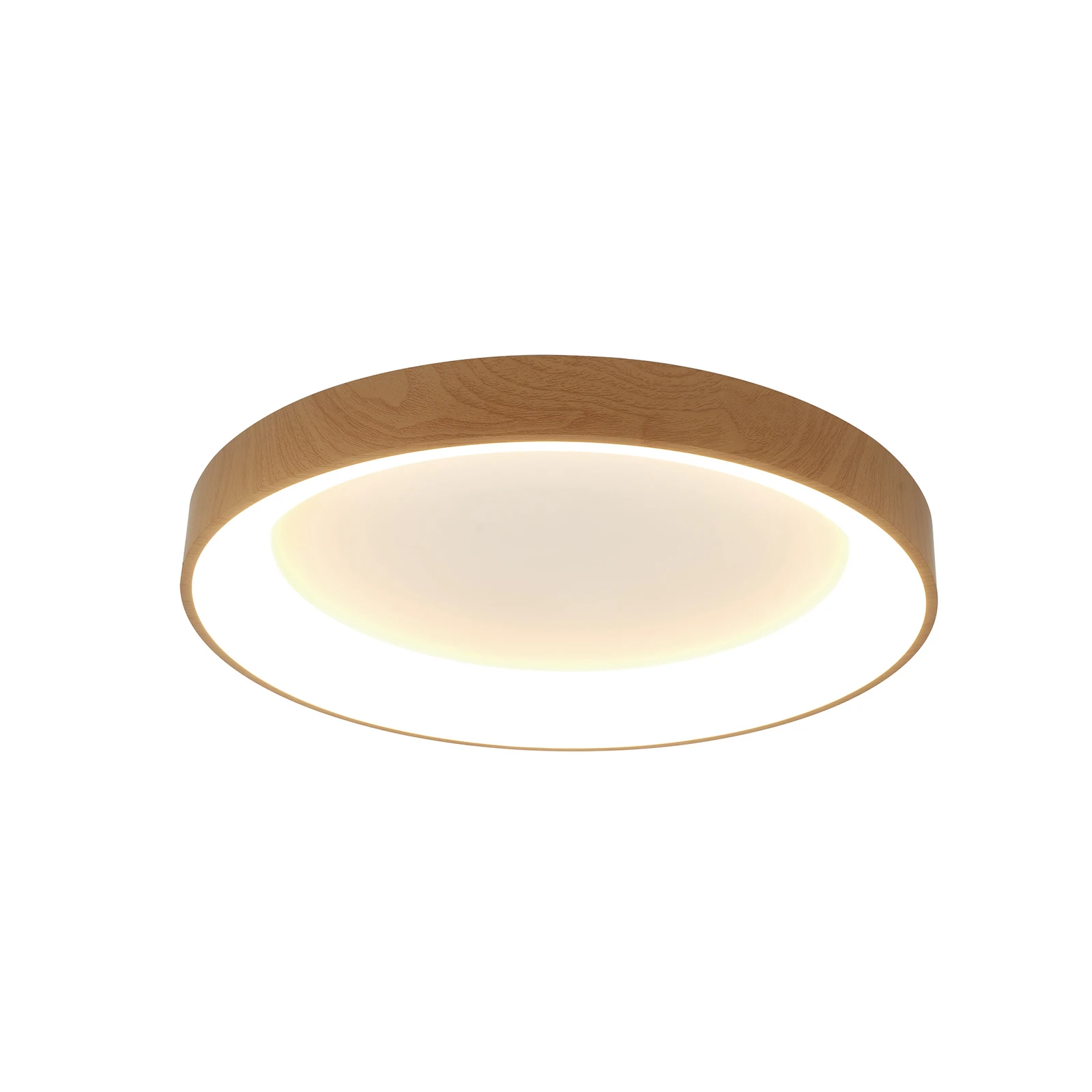 Plafonnier LED Niseko II CCT télécommande Ø50cm couleur bois