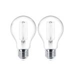 LED bulb Filament E27 set of 2 4W 470 lm clear 2,700K
