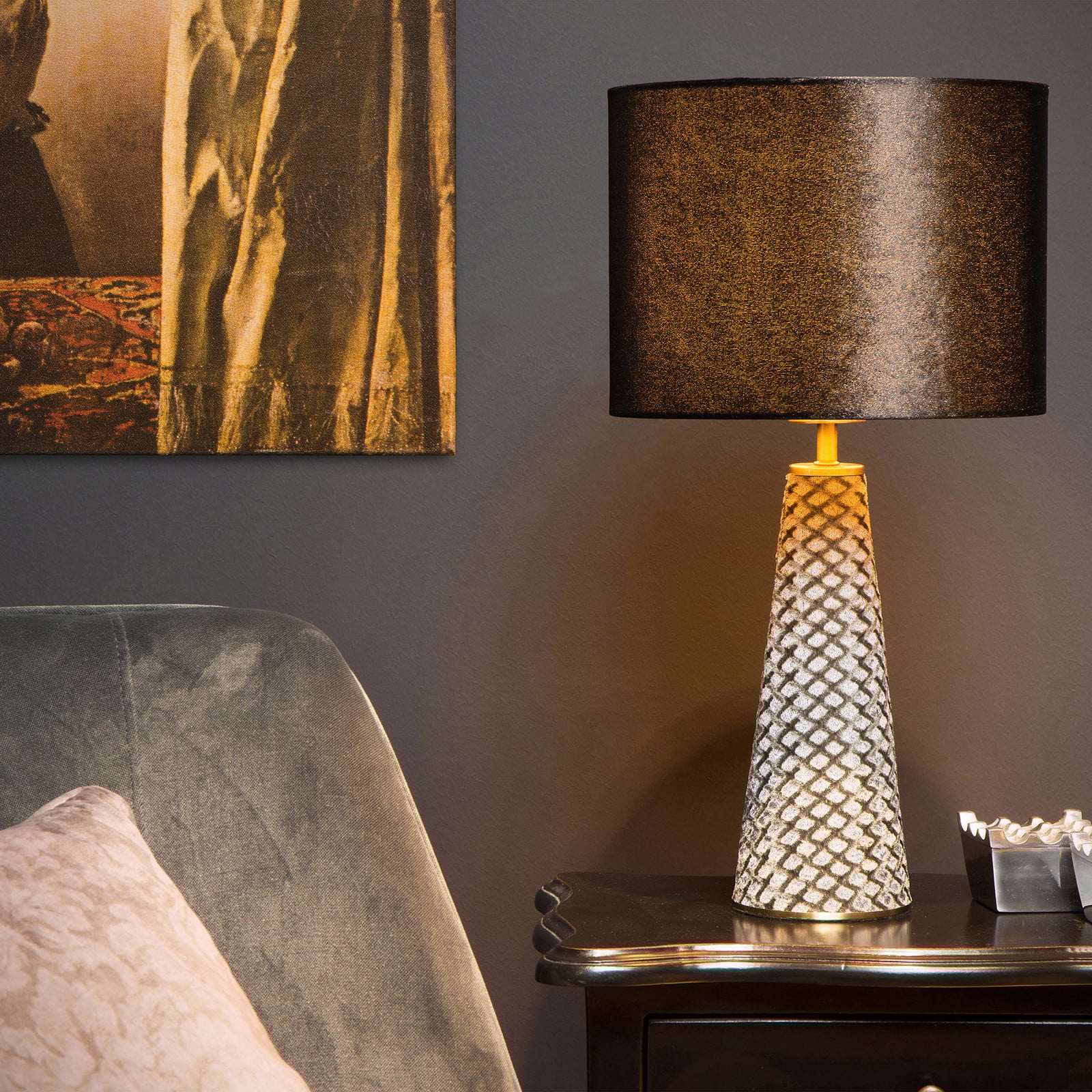 Lampă de masă Extravaganza Velvet negru