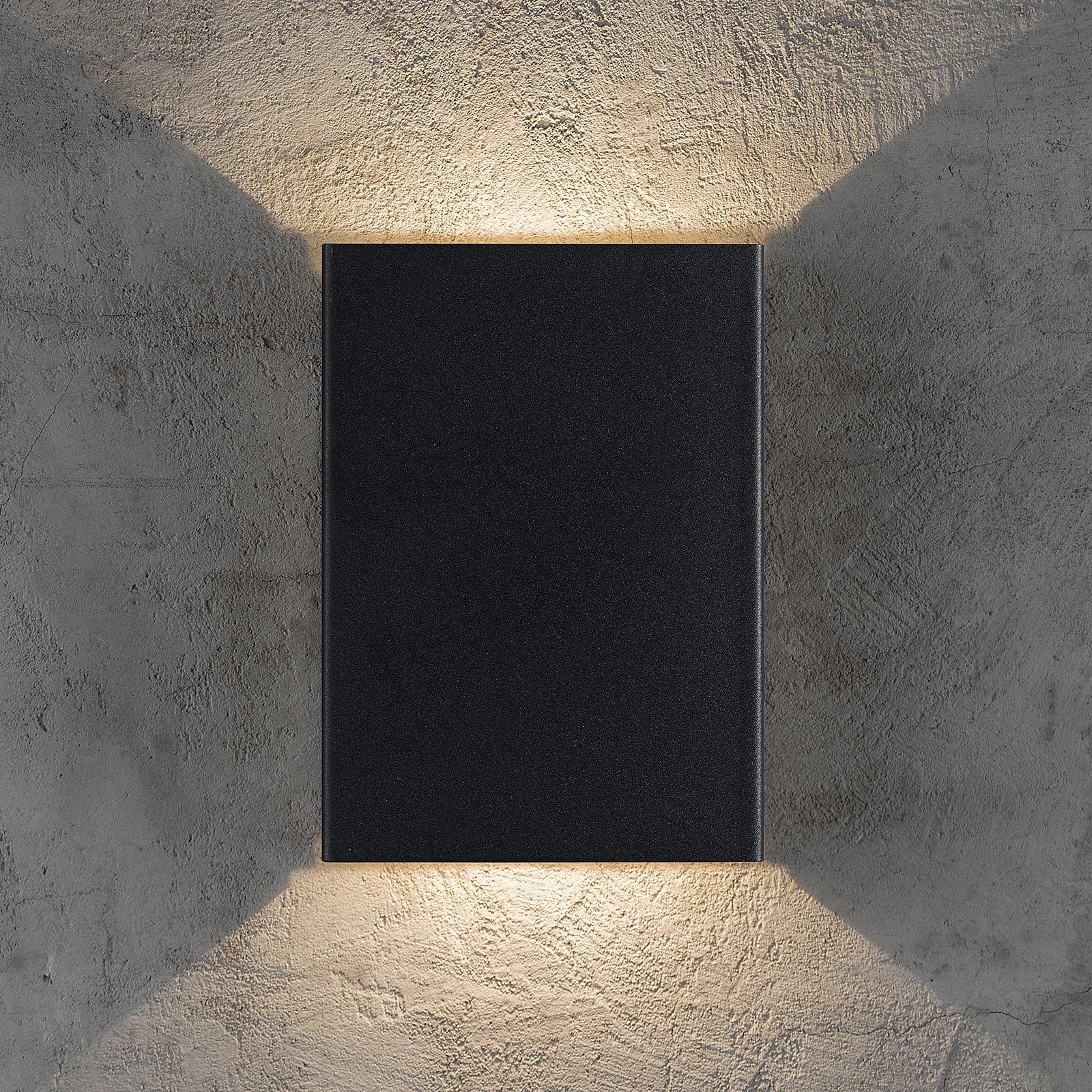 LED-Außenwandleuchte Fold, up / down, 15 x 21 cm