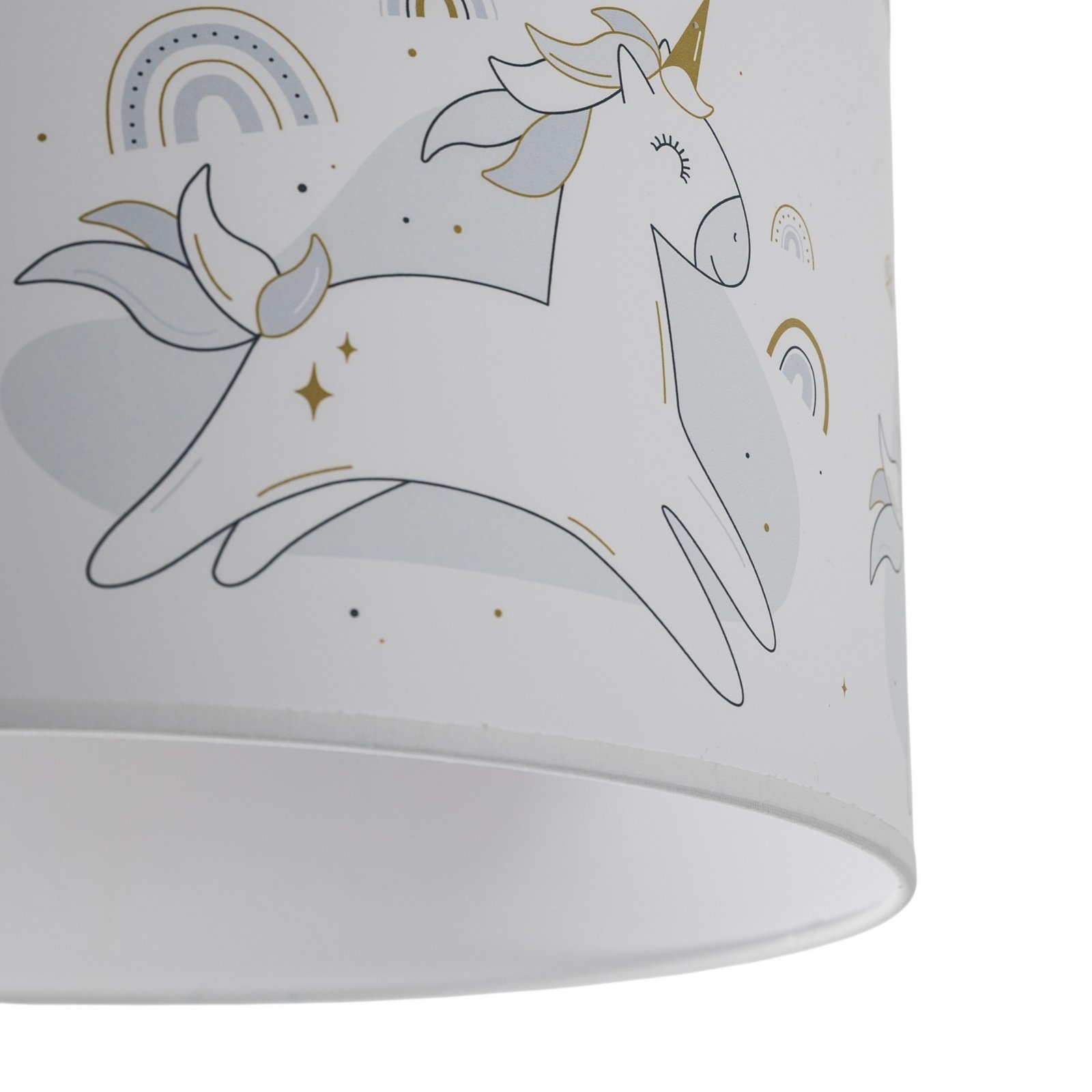 Mila függőlámpa, Ø 35 cm, szövet, egyszarvúak, E27