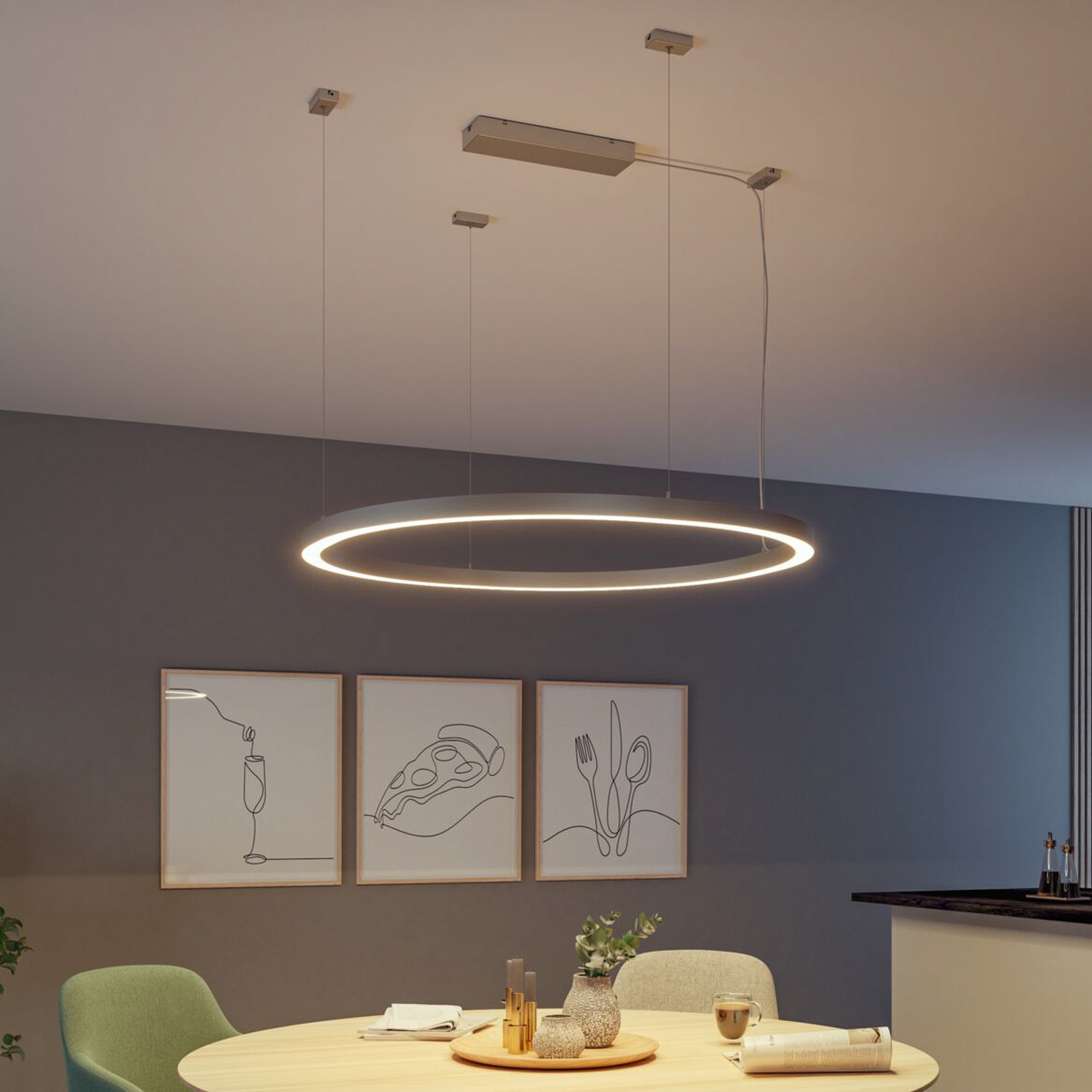 Barra luminosa a LED Paulmann Linion, cromata, curva a 90°, 3.000 K