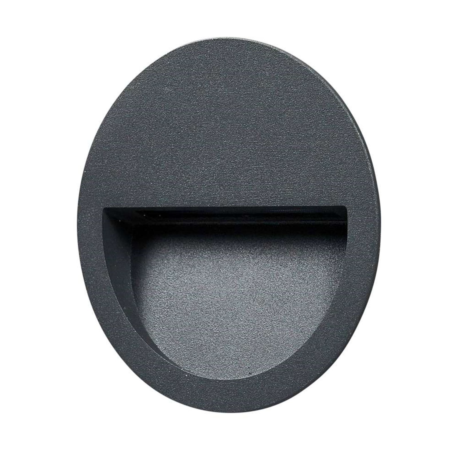 Loya Round Exterior Luz de pared empotrada Dark Grey - Lucande