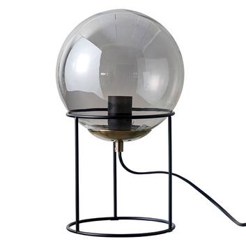 Dyberg Larsen Moon Tischlampe mit Glaskugel rauch