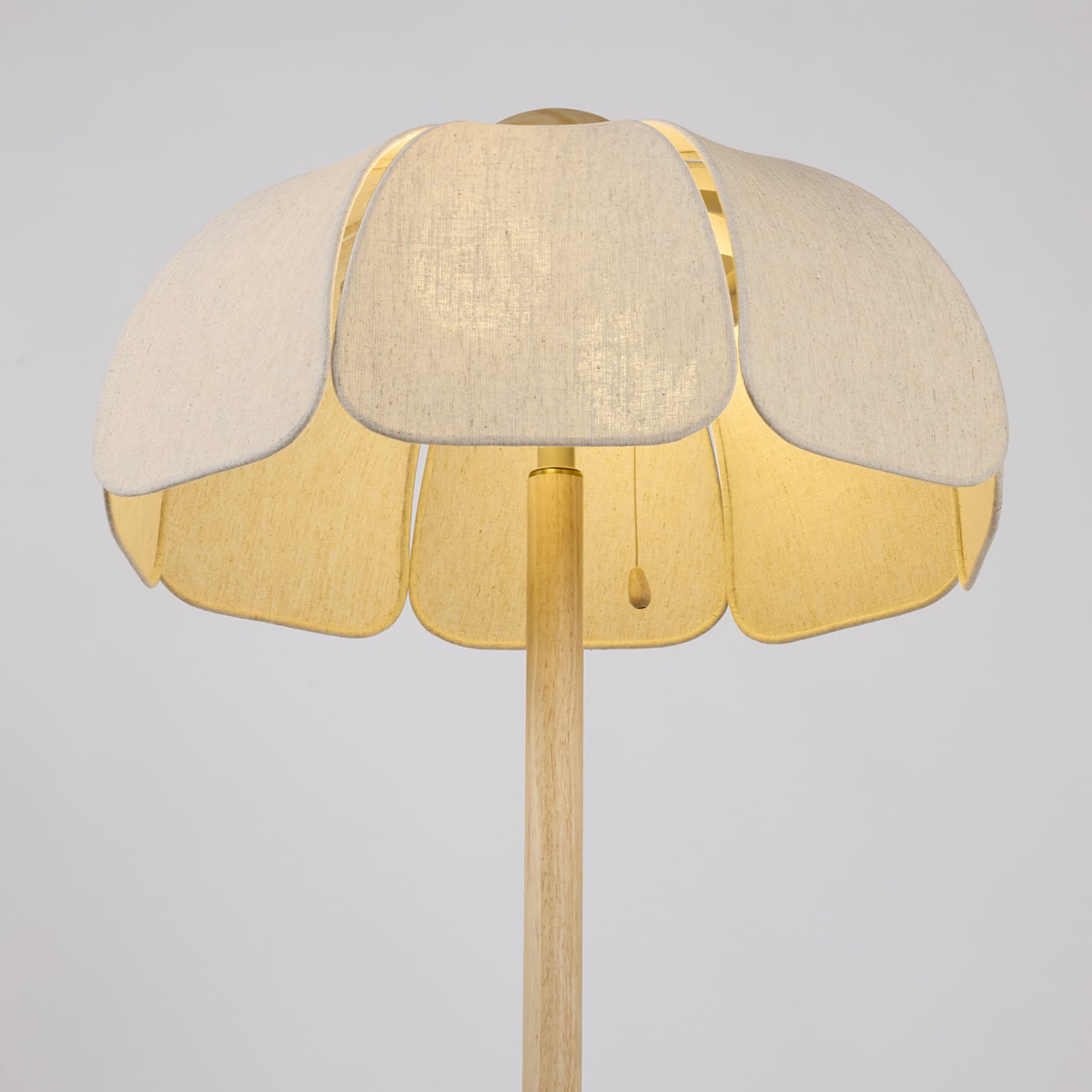 Piantana Coquillage, lino naturale/legno - MARKET SET