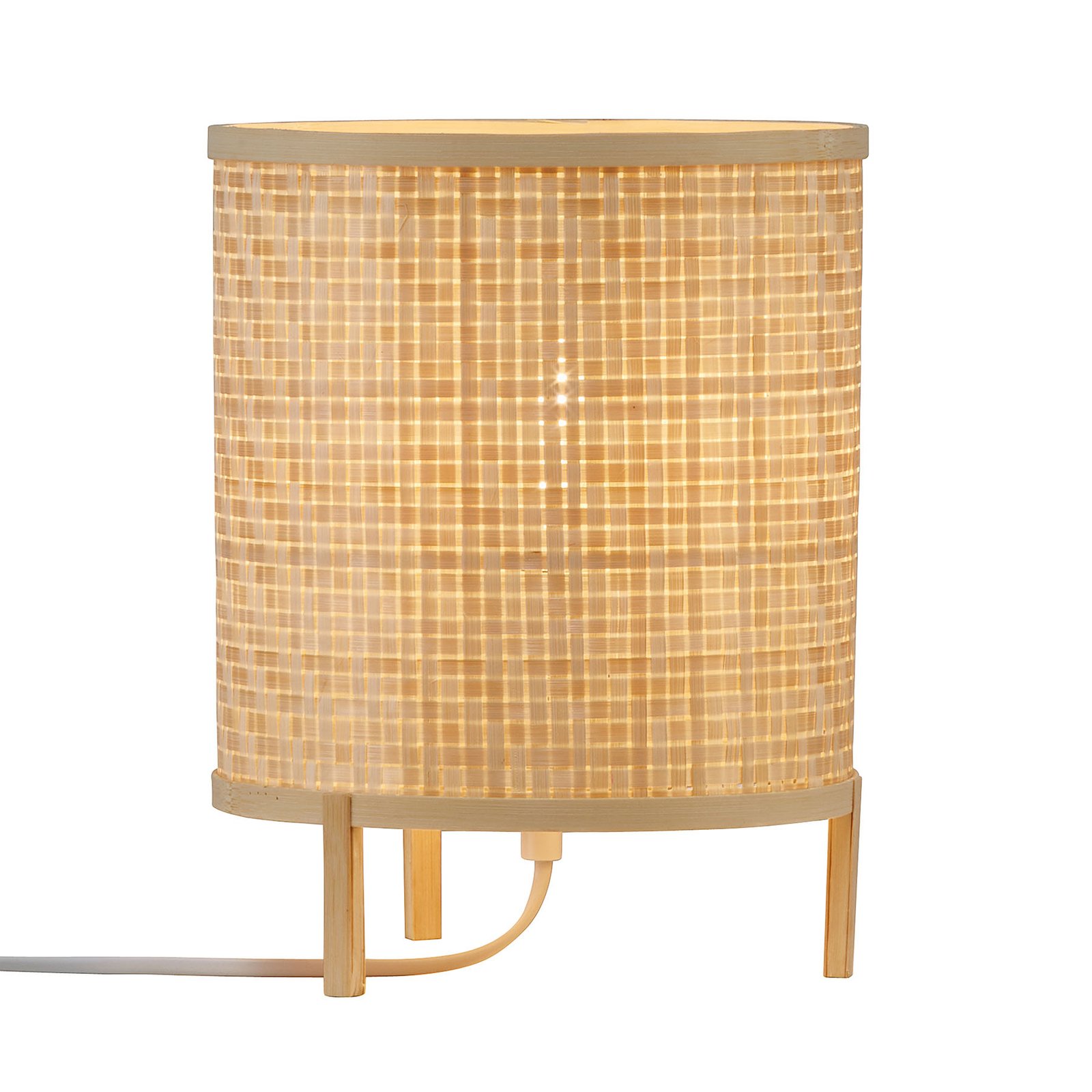 Trinidad table lamp made of natural bamboo Lights.co.uk