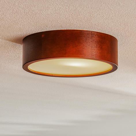 Taklampe Kerio, Ø 27 cm, rustikk furu