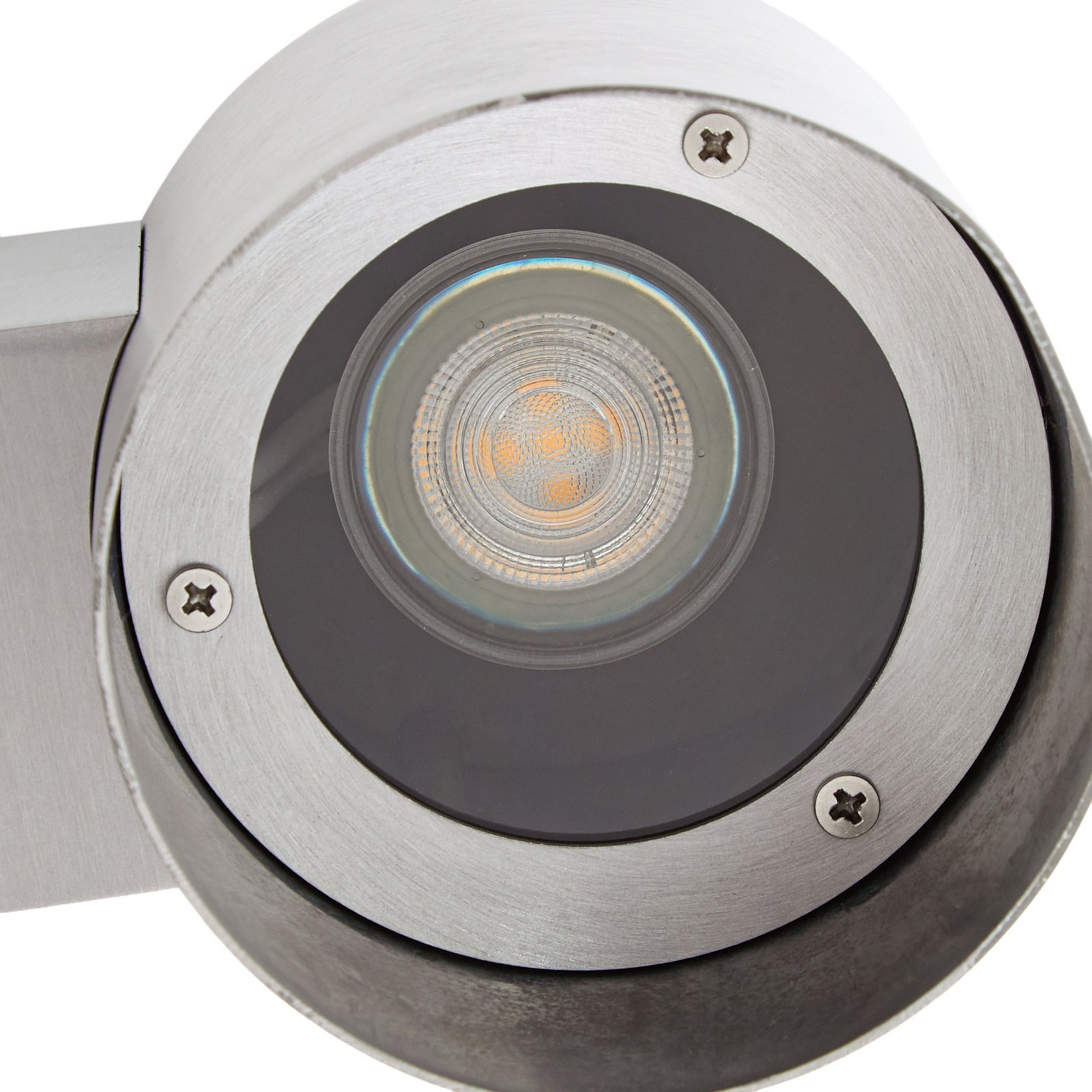 Lindby Außenwandleuchte Lupil, aluminium, Metall, GU10, IP44