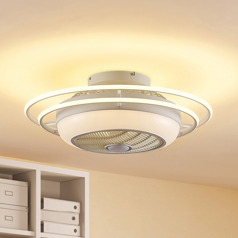 Lindby Ilvie LED-Deckenventilator, weiß