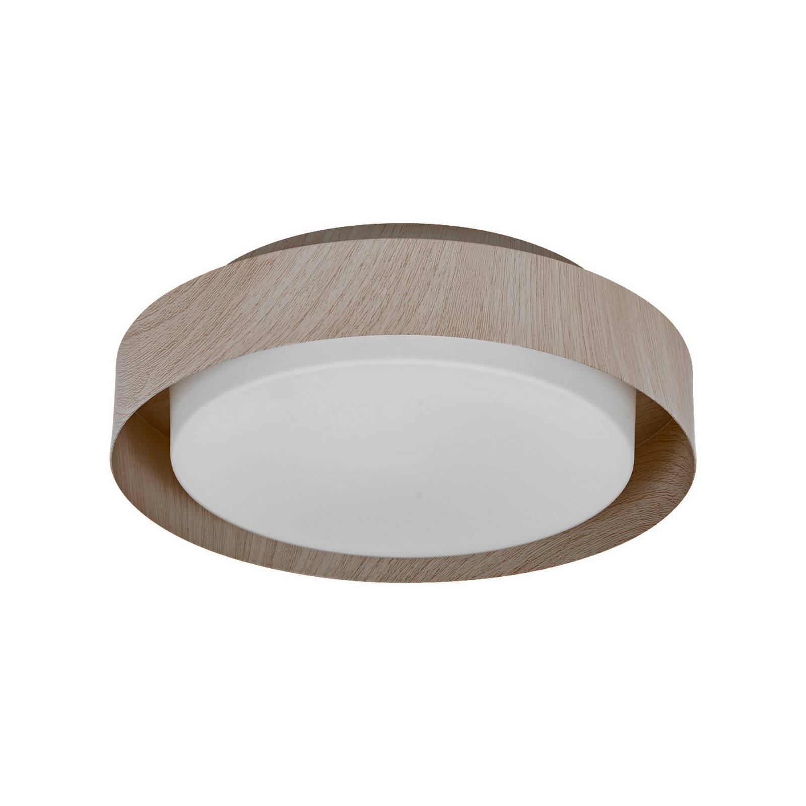 OSRAM Deckenleuchte ORBIS MADRID, holz, Ø 29 cm, Metall/Glas