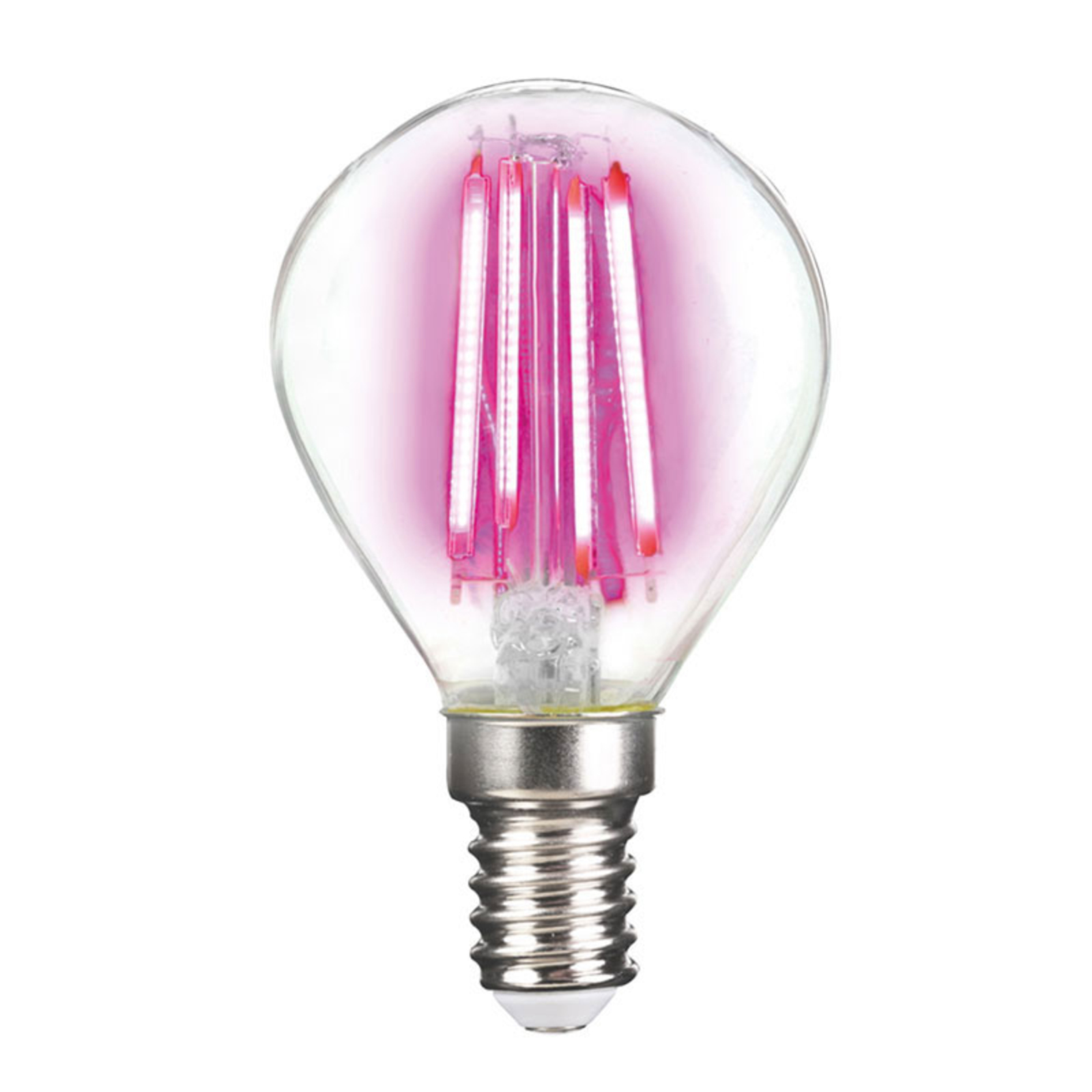 Bombilla LED E14 4W filamento, rosa