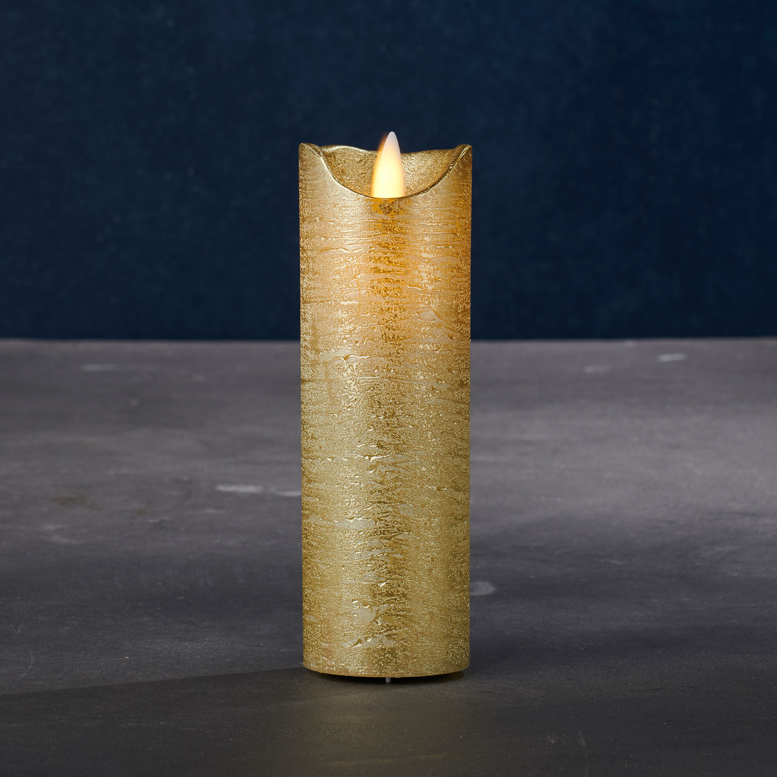 LED svijeća Sara Exclusive, zlatna, Ø 5cm, visina 15cm