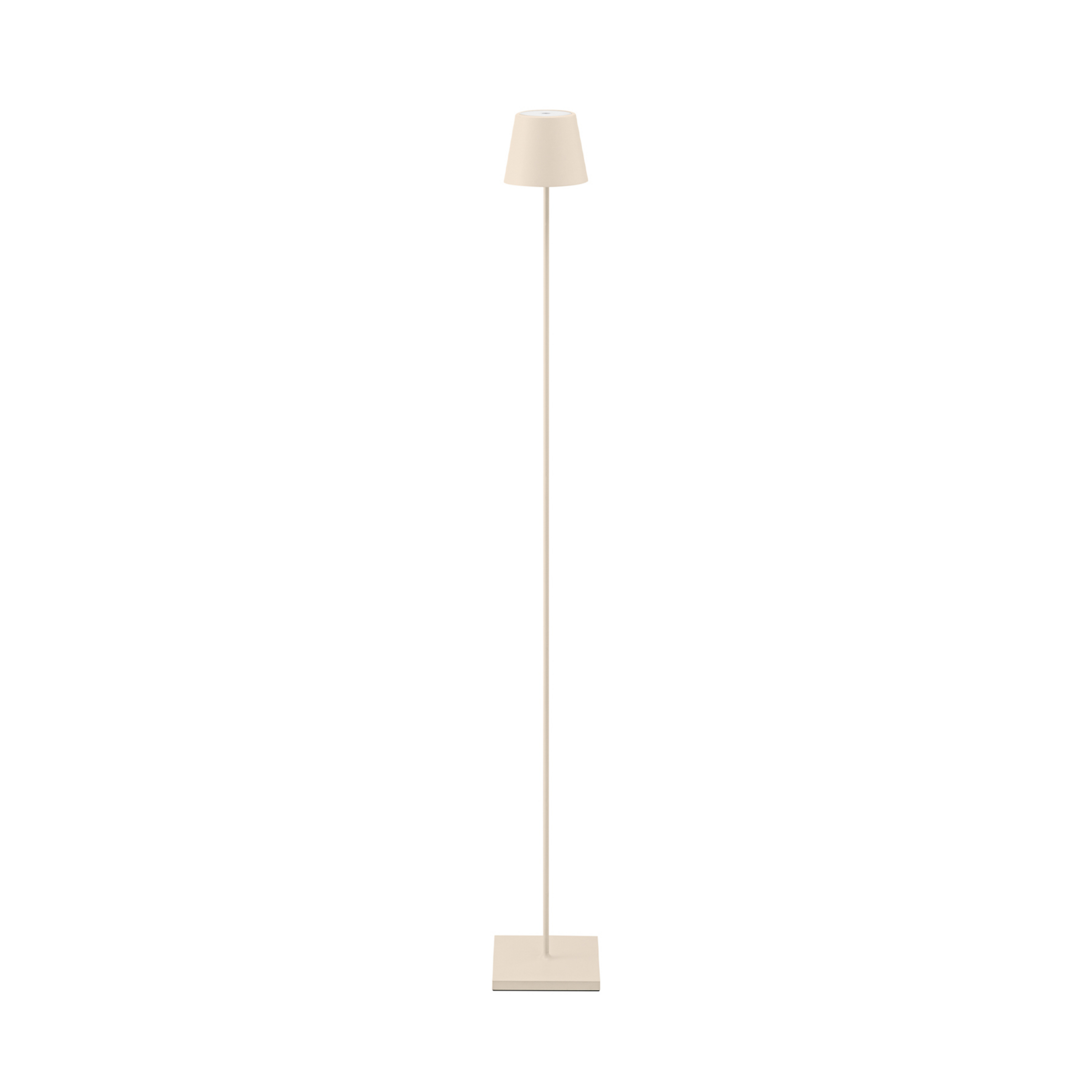 Candeeiro de pé LED Nuindie IP54 120 cm redondo USB-C dune beige